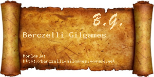 Berczelli Gilgames névjegykártya